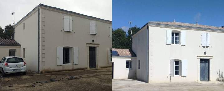 Façade maison blanche Île de Ré